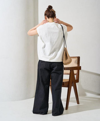 帶威尼斯紋的無袖T恤