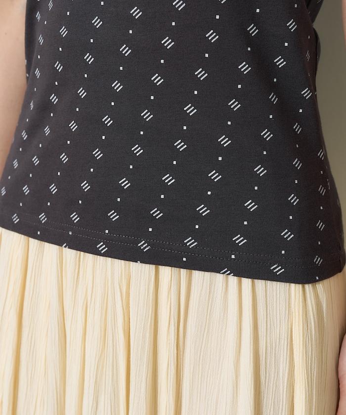 全印花針織背心