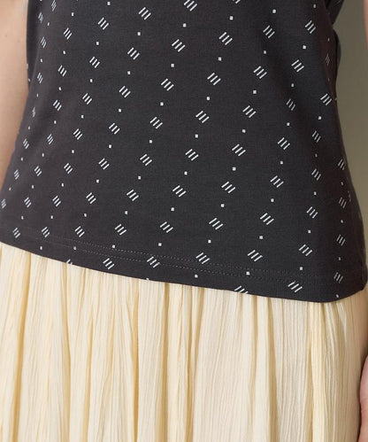 全印花針織背心