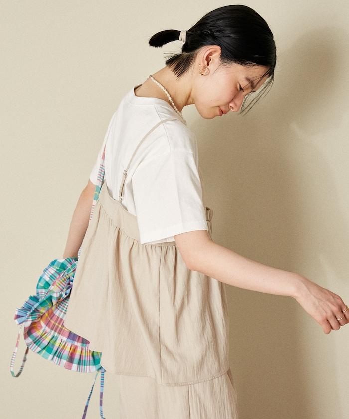 <接觸冷感> 帶蝴蝶結的吊帶背心套裝