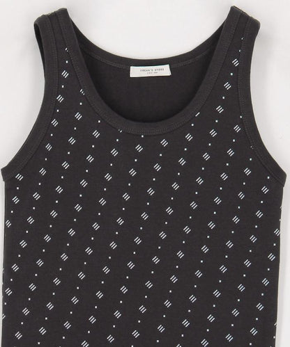 全印花針織背心