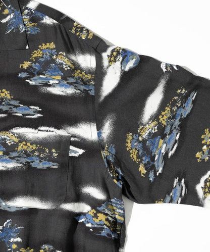 輕鬆合身 可水洗 人造絲 開領 夏威夷襯衫 短袖