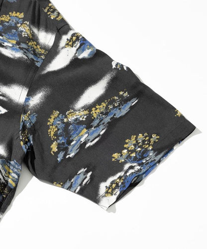 輕鬆合身 可水洗 人造絲 開領 夏威夷襯衫 短袖