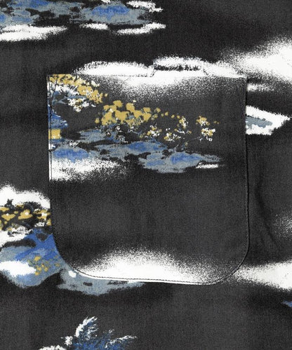 輕鬆合身 可水洗 人造絲 開領 夏威夷襯衫 短袖