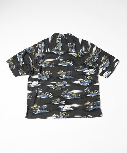 輕鬆合身 可水洗 人造絲 開領 夏威夷襯衫 短袖