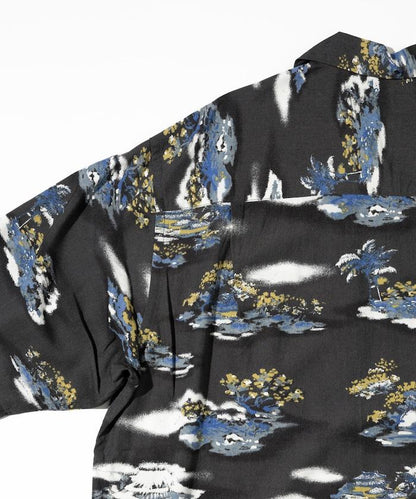 輕鬆合身 可水洗 人造絲 開領 夏威夷襯衫 短袖