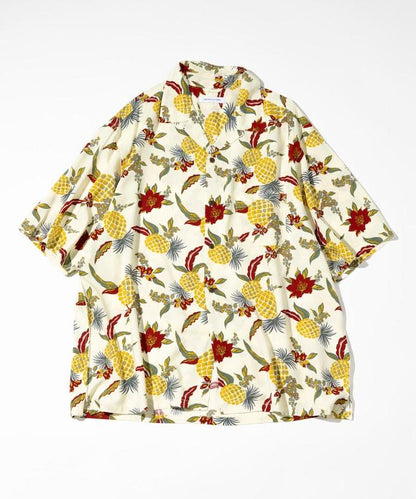 輕鬆合身 可水洗 人造絲 開領 夏威夷襯衫 短袖