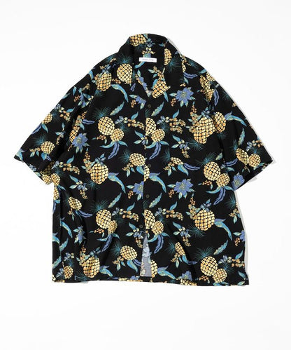 輕鬆合身 可水洗 人造絲 開領 夏威夷襯衫 短袖