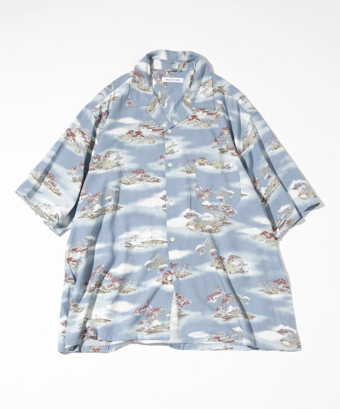 輕鬆合身 可水洗 人造絲 開領 夏威夷襯衫 短袖