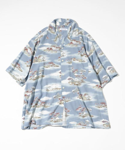 輕鬆合身 可水洗 人造絲 開領 夏威夷襯衫 短袖