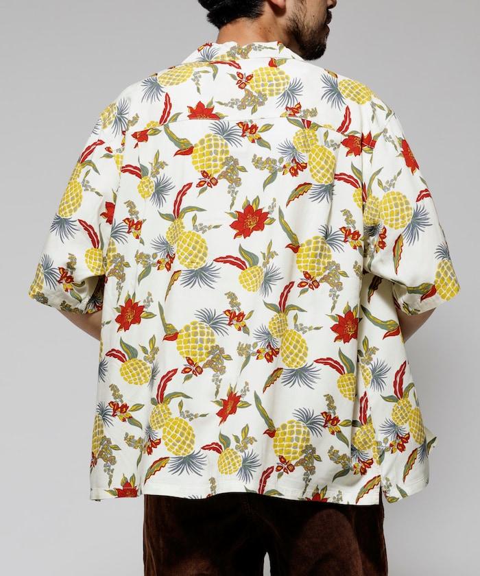 輕鬆合身 可水洗 人造絲 開領 夏威夷襯衫 短袖