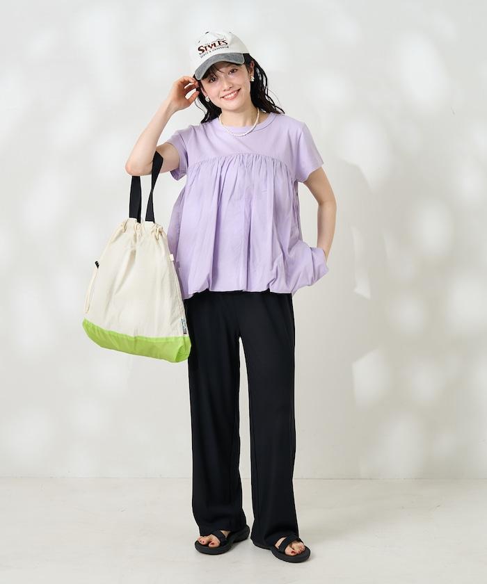 <接觸冷感/UV防護>冰夏季 肋骨寬鬆褲