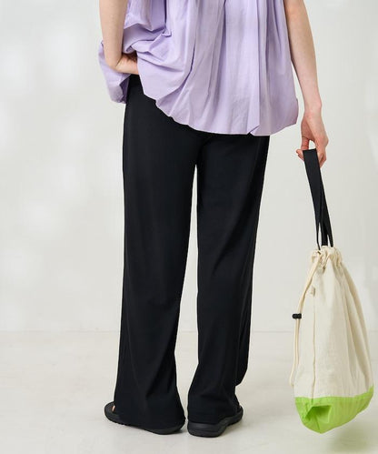 <接觸冷感/UV防護>冰夏季 肋骨寬鬆褲