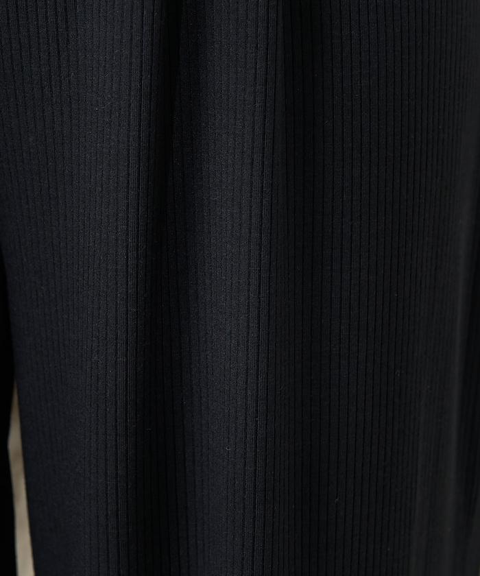 <接觸冷感/UV防護>冰夏季 肋骨寬鬆褲