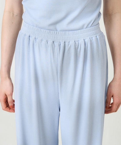 <接觸冷感/UV防護>冰夏季 肋骨寬鬆褲