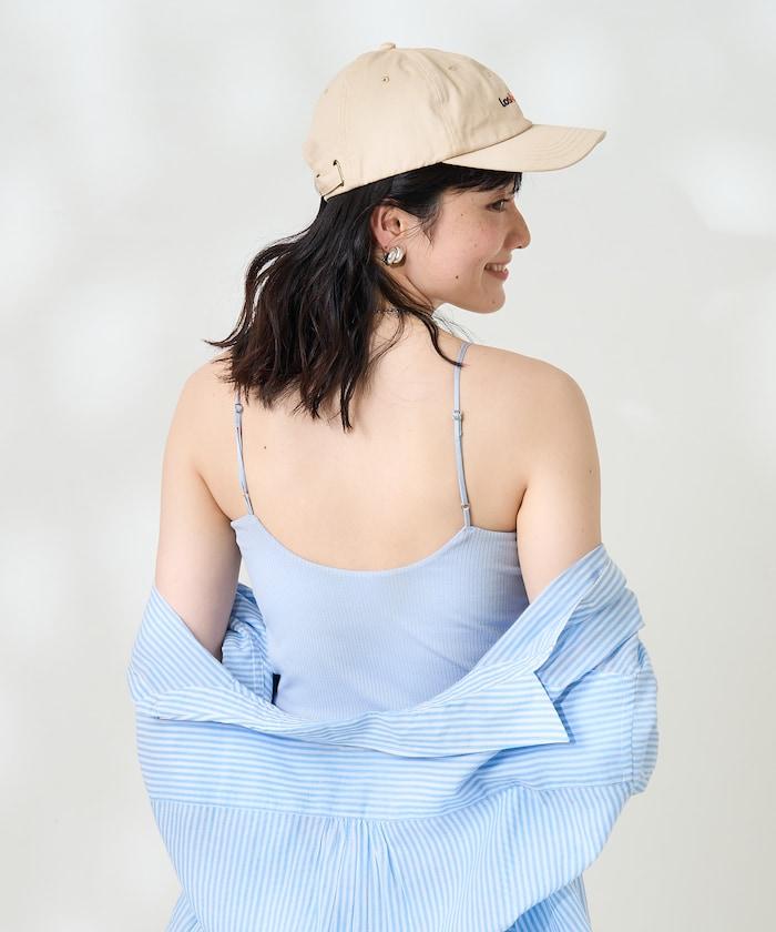 <接觸冷感/UV防護>冰夏季帶杯肋針織吊帶衫