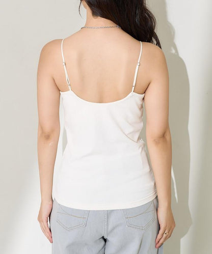 <接觸冷感/UV防護>冰夏季帶杯肋針織吊帶衫