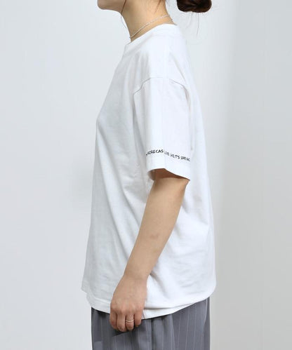 有機棉 心形 標誌刺繡T恤 / 圓領 單點標誌 刺繡短袖T恤