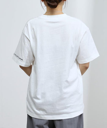 有機棉 心形 標誌刺繡T恤 / 圓領 單點標誌 刺繡短袖T恤