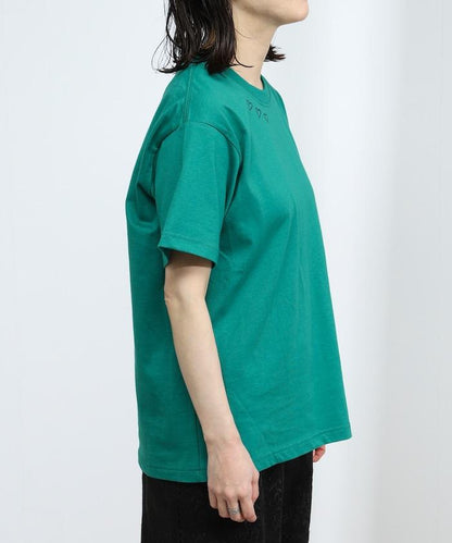 有機棉 心形 標誌刺繡T恤 / 圓領 單點標誌 刺繡短袖T恤