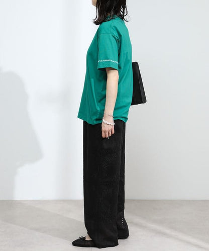 有機棉 心形 標誌刺繡T恤 / 圓領 單點標誌 刺繡短袖T恤