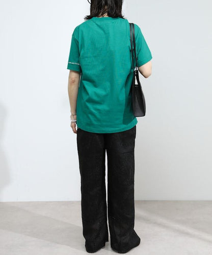 有機棉 心形 標誌刺繡T恤 / 圓領 單點標誌 刺繡短袖T恤