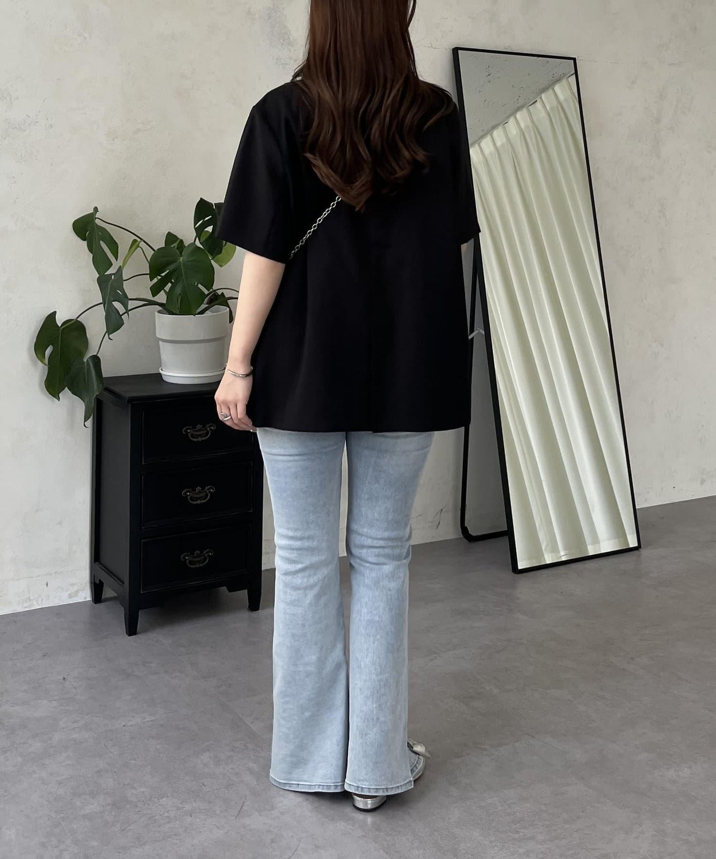 亞麻觸感W鈕釦短袖夾克