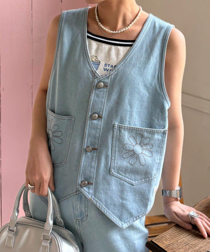 【HELLO.SANFRANCISCO】領口可拆卸牛仔馬甲