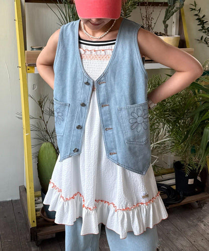 【HELLO.SANFRANCISCO】領口可拆卸牛仔馬甲