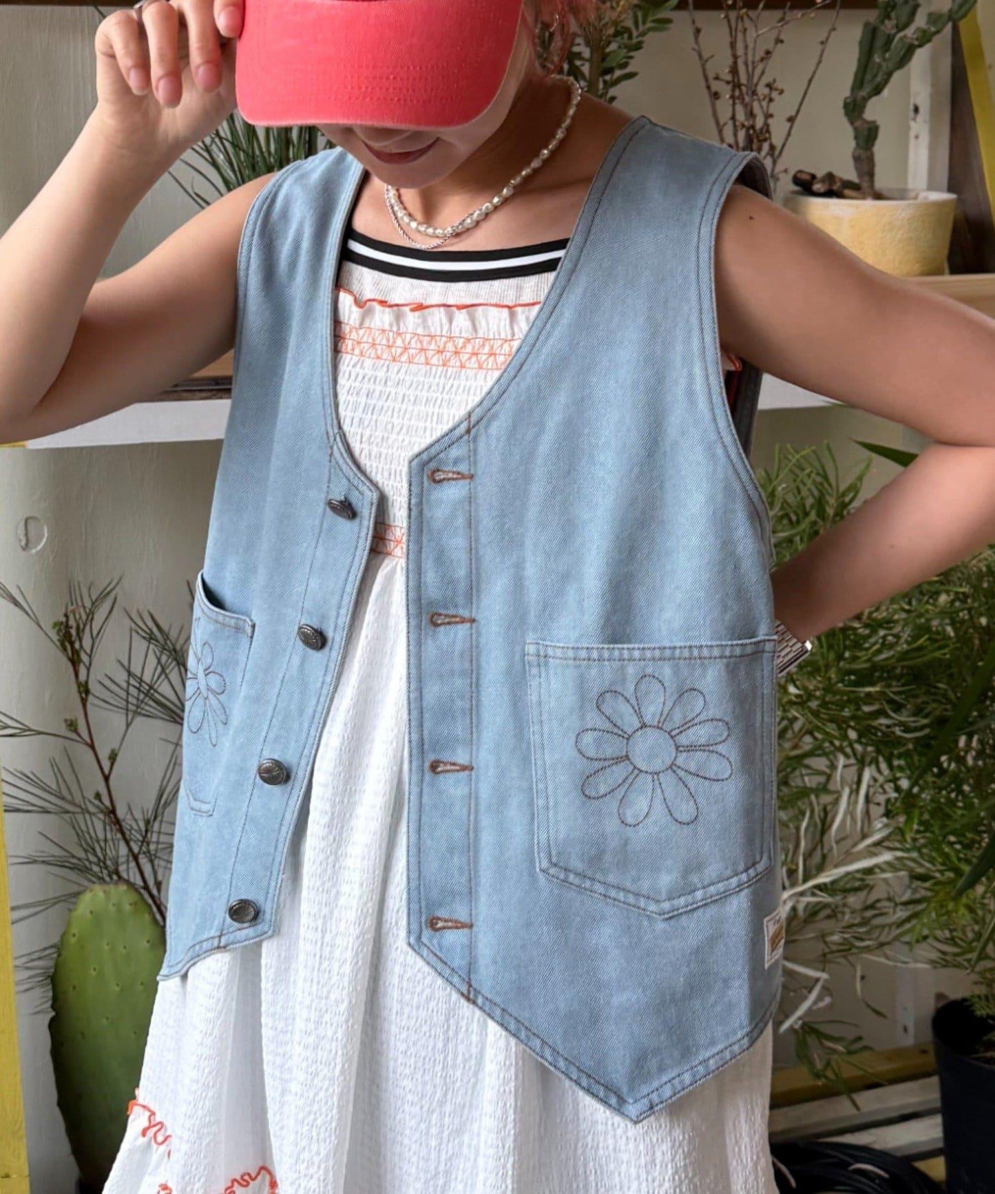 【HELLO.SANFRANCISCO】領口可拆卸牛仔馬甲