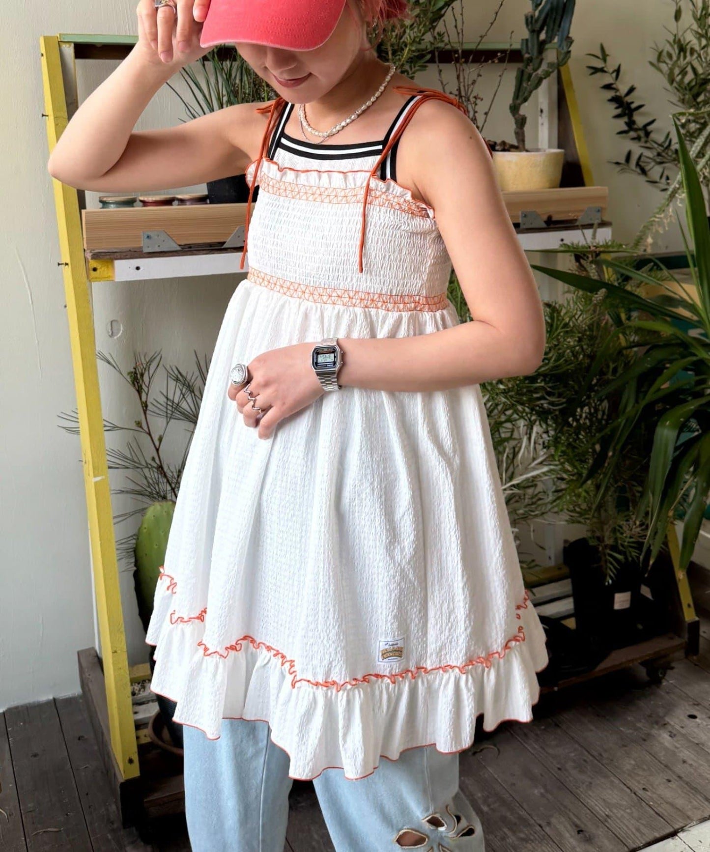 【HELLO.SANFRANCISCO】2WAY綁帶抽褶連衣裙露肩連衣裙