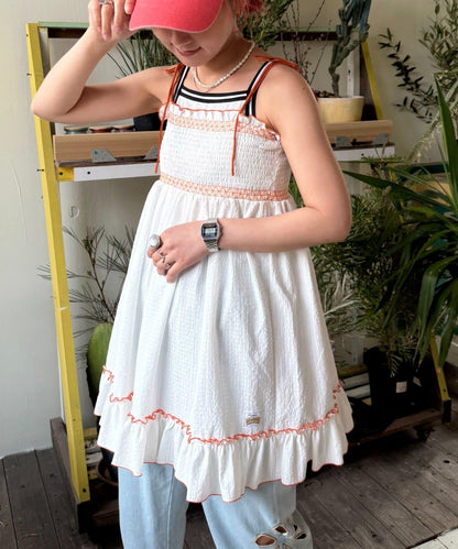 【HELLO.SANFRANCISCO】2WAY綁帶抽褶連衣裙露肩連衣裙