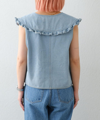 【HELLO.SANFRANCISCO】領口可拆卸牛仔馬甲