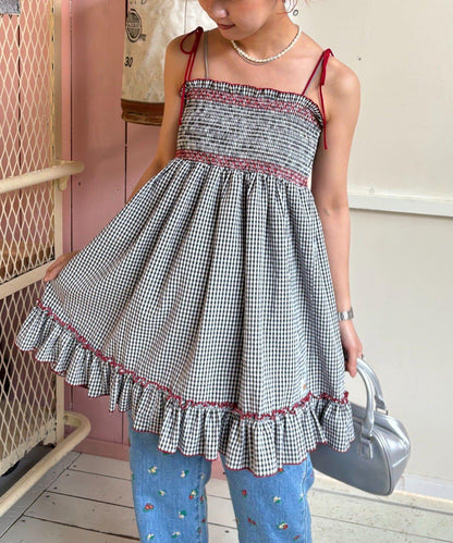 【HELLO.SANFRANCISCO】2WAY綁帶抽褶連衣裙露肩連衣裙