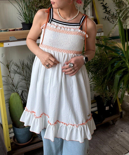 【HELLO.SANFRANCISCO】2WAY綁帶抽褶連衣裙露肩連衣裙