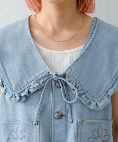 【HELLO.SANFRANCISCO】領口可拆卸牛仔馬甲