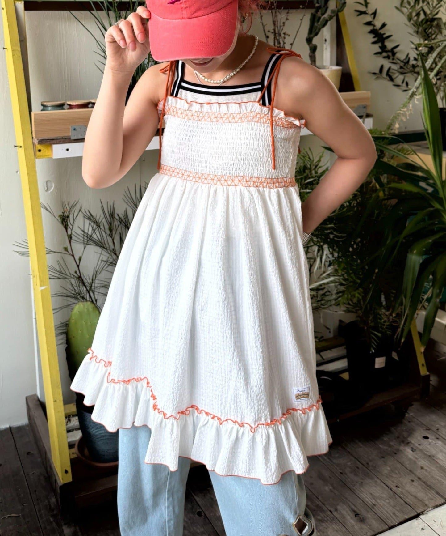 【HELLO.SANFRANCISCO】2WAY綁帶抽褶連衣裙露肩連衣裙