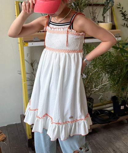 【HELLO.SANFRANCISCO】2WAY綁帶抽褶連衣裙露肩連衣裙