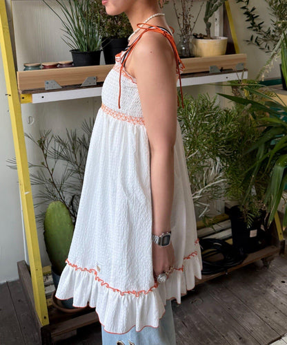 【HELLO.SANFRANCISCO】2WAY綁帶抽褶連衣裙露肩連衣裙