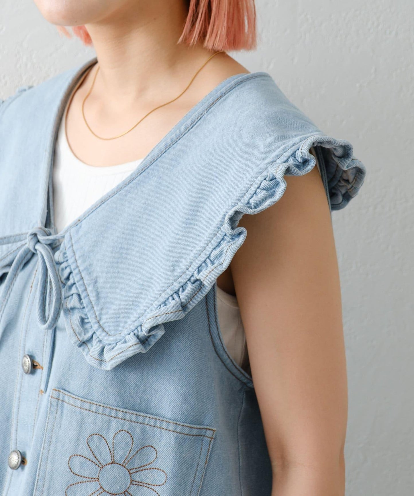 【HELLO.SANFRANCISCO】領口可拆卸牛仔馬甲