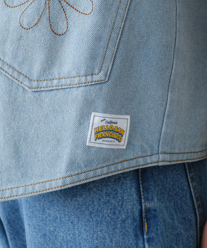 【HELLO.SANFRANCISCO】領口可拆卸牛仔馬甲