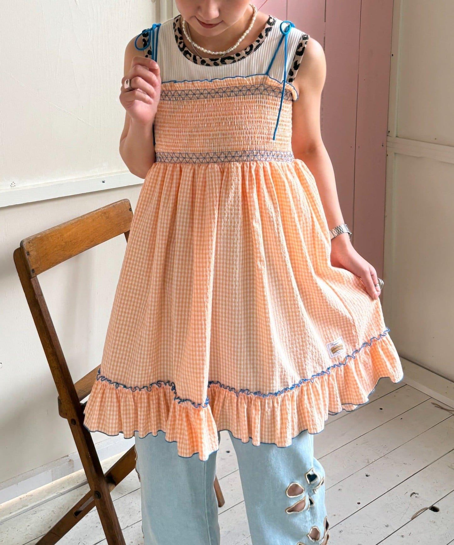 【HELLO.SANFRANCISCO】2WAY綁帶抽褶連衣裙露肩連衣裙