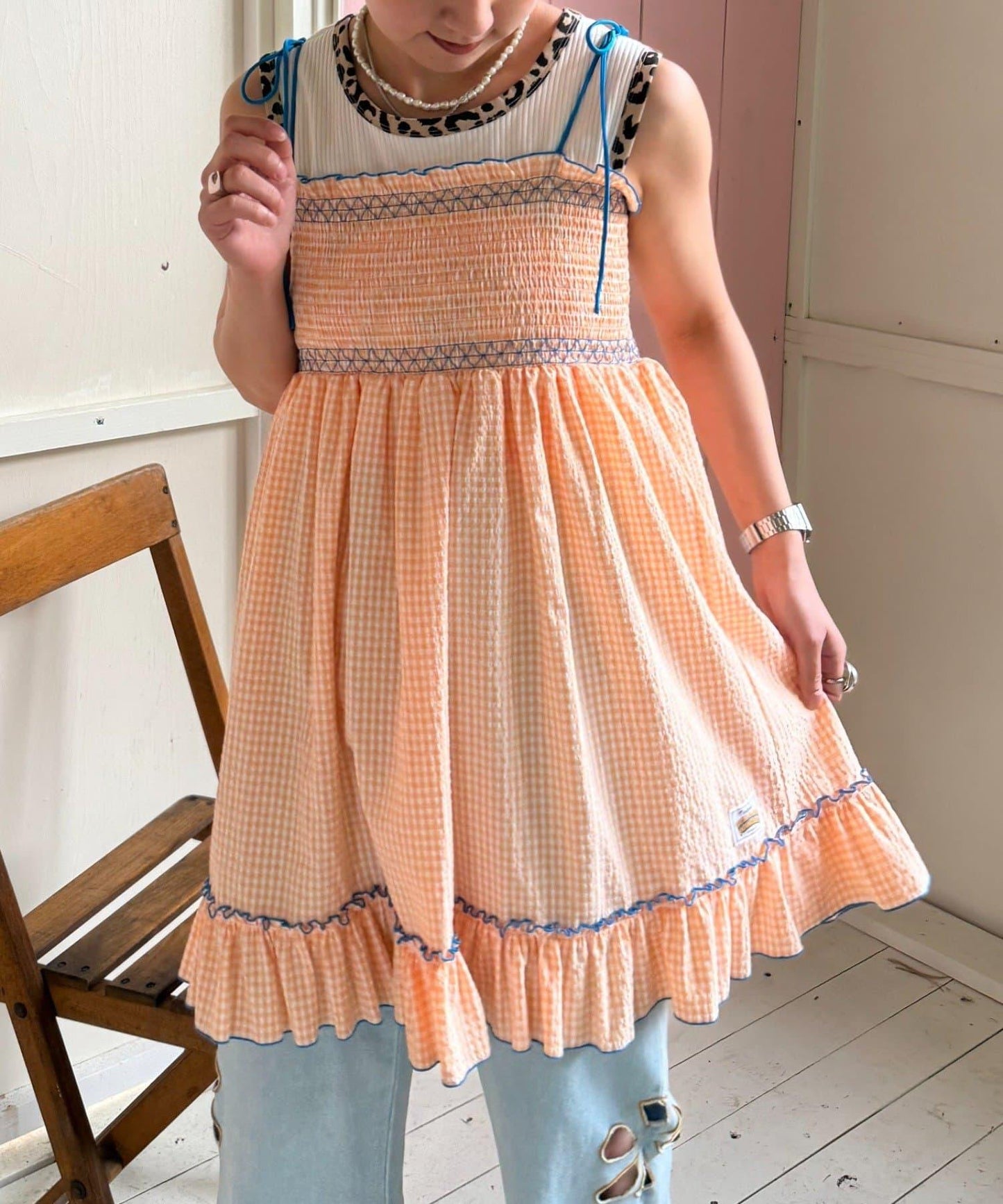 【HELLO.SANFRANCISCO】2WAY綁帶抽褶連衣裙露肩連衣裙