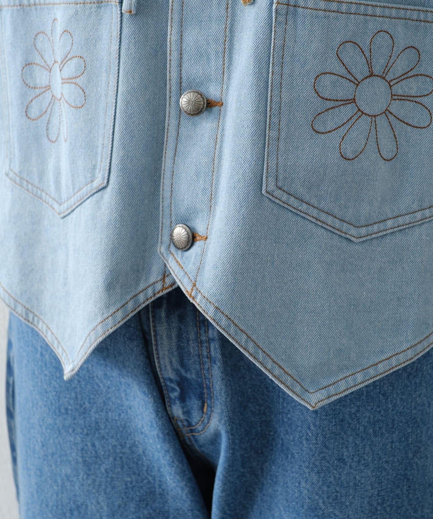 【HELLO.SANFRANCISCO】領口可拆卸牛仔馬甲