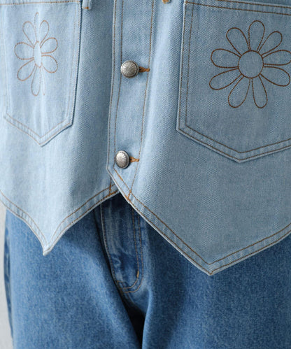 【HELLO.SANFRANCISCO】領口可拆卸牛仔馬甲