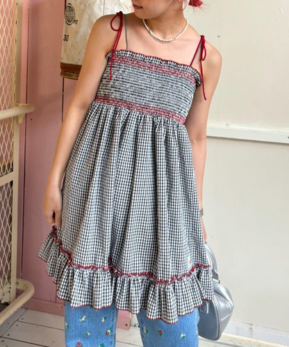 【HELLO.SANFRANCISCO】2WAY綁帶抽褶連衣裙露肩連衣裙