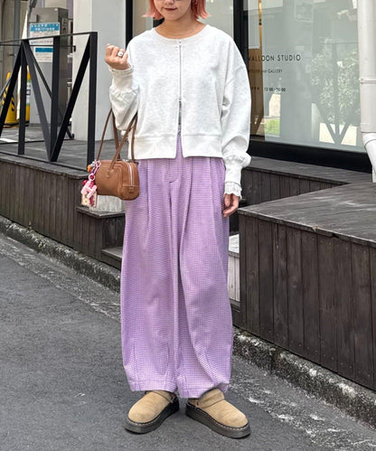 【HELLO.SANFRANCISCO】格子印花休閒褲