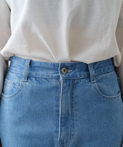 【HELLO.SANFRANCISCO】下襬荷葉邊喇叭牛仔褲