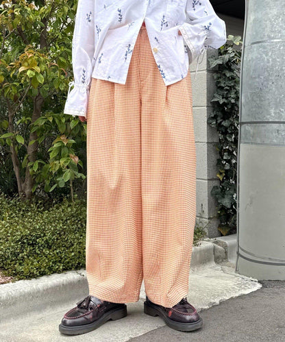 【HELLO.SANFRANCISCO】格子印花休閒褲