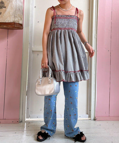 【HELLO.SANFRANCISCO】2WAY綁帶抽褶連衣裙露肩連衣裙